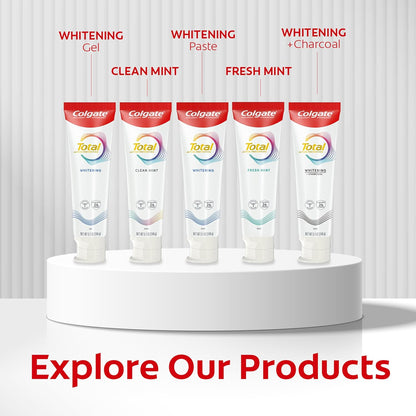 Colgate Total Plaque Pro Release Whitening Toothpaste – Clean Formula, One-Tube Solution for Gum & Whitening