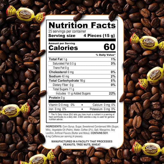 Colombina Coffee Delight Hard Candy – Travel Bag and Road Trip Stash for Coffee Flavor on the Go, 100 Count