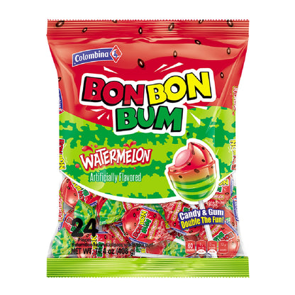 Colombina Bon Bon Bum Lollipops – Nostalgic Colombian Hard Candy Stocking Stuffer and Prank Gift for White Elephant Exchanges