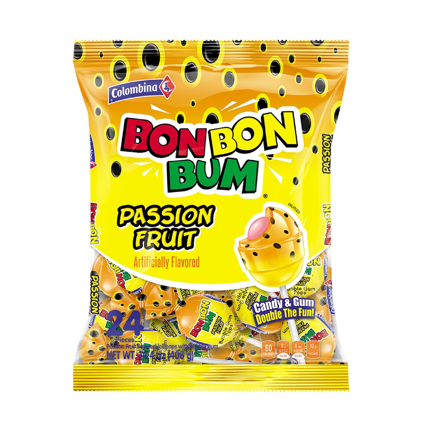 Colombina Bon Bon Bum Lollipops – Nostalgic Colombian Hard Candy Stocking Stuffer and Prank Gift for White Elephant Exchanges