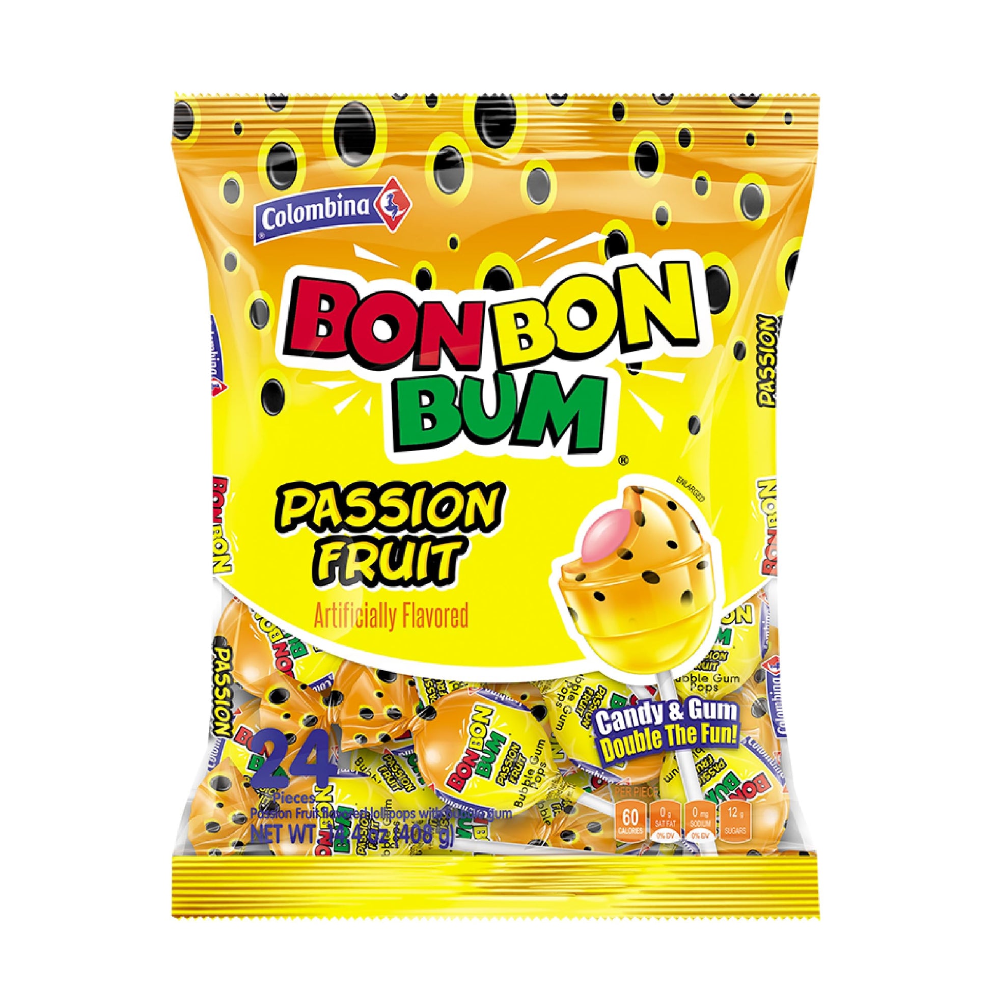 Colombina Bon Bon Bum Lollipops – Nostalgic Colombian Hard Candy Stocking Stuffer and Prank Gift for White Elephant Exchanges