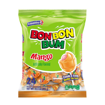 Colombina Bon Bon Bum Lollipops – Nostalgic Colombian Hard Candy Stocking Stuffer and Prank Gift for White Elephant Exchanges