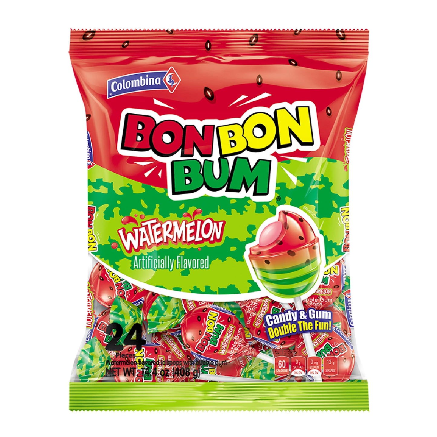 Colombina Bon Bon Bum Lollipops – Nostalgic Colombian Hard Candy Stocking Stuffer and Prank Gift for White Elephant Exchanges