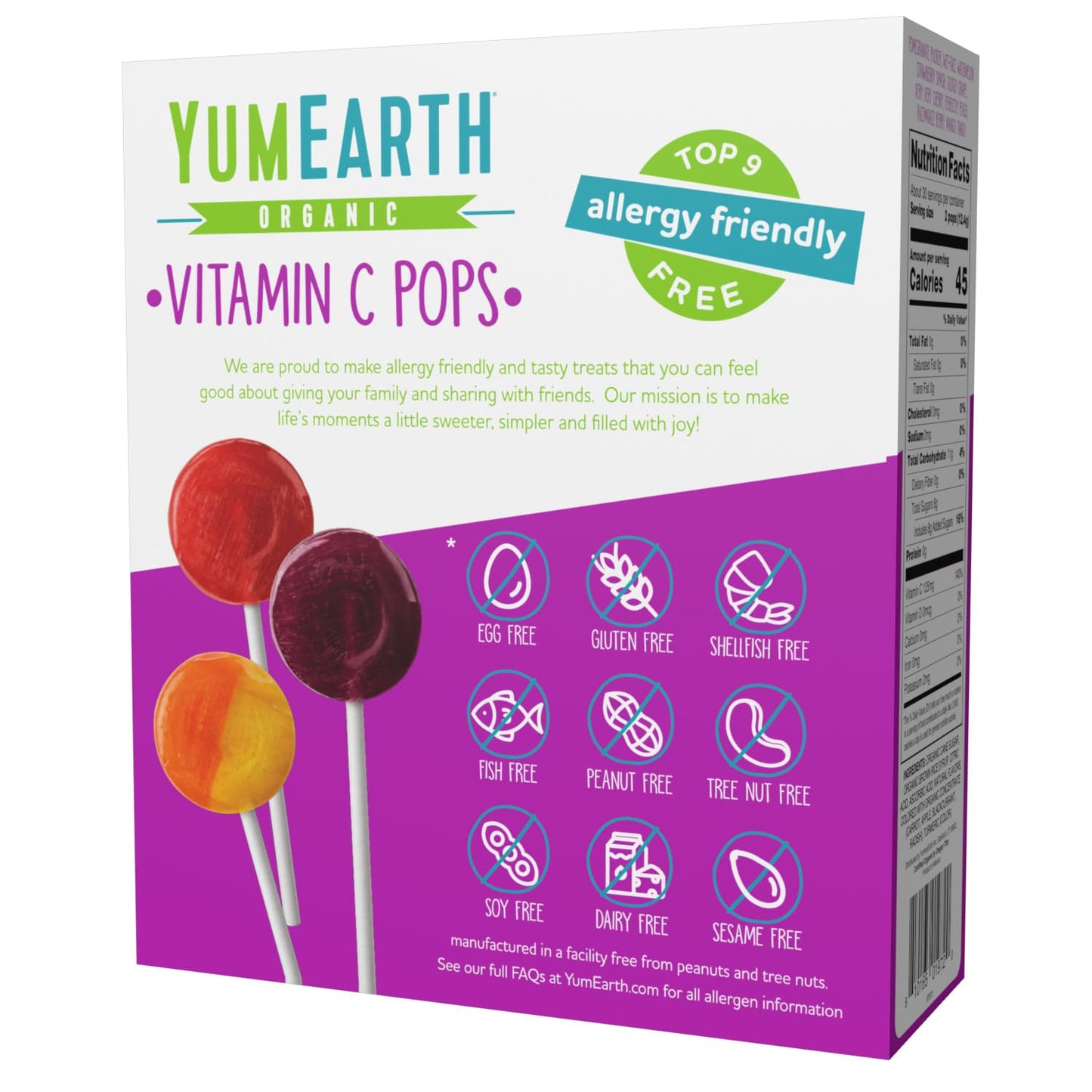 colored with organic fruit and vegetable concentrates (carrot, apple, blackcurrant, radish) and turmeric extract instead of artificial dyes