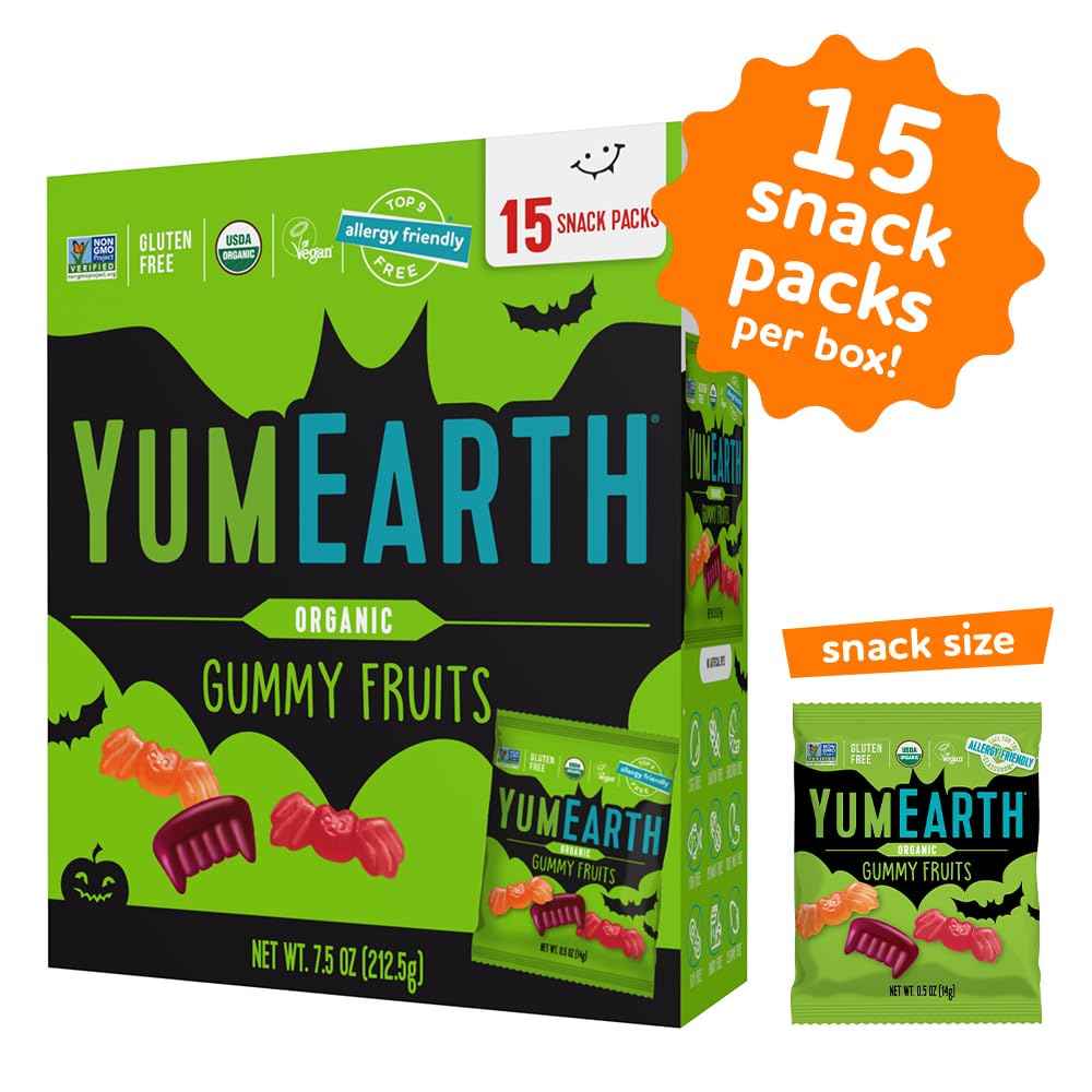 YumEarth Organic Halloween Lollipops - Clean Ingredient Candy for Health Conscious Parents, USDA Organic and Non GMO, 40 Count