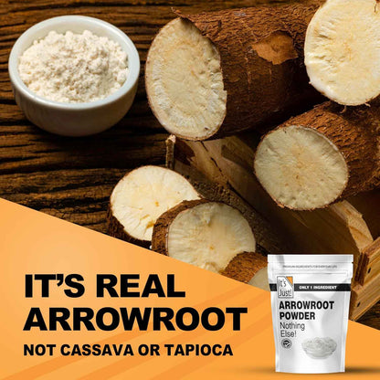 It's Just - Arrowroot Powder for At-Home Spa Rituals, Scent-Free Body Powder and Bath Soak Companion