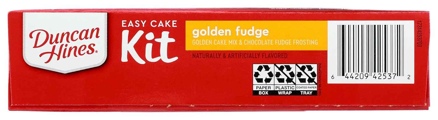 Duncan Hines Easy Cake Kit Golden Fudge Mix – Thoughtful Housewarming Basket Add-On for New Homeowners