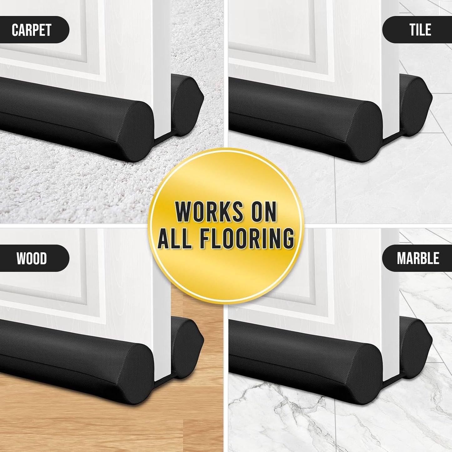 Comfyanno Under Door Draft Stopper – Stylish Interior Door Weather Seal for Drafty Front Entry Decor