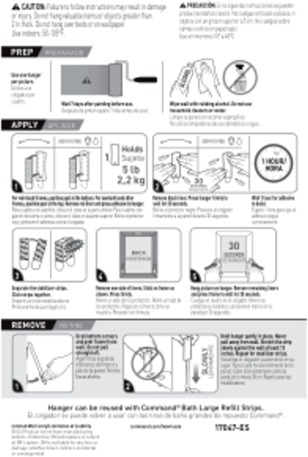 Command 5 lb Frame Hanger for Intentional Small Spaces, Residue-Free Adhesive Hanging