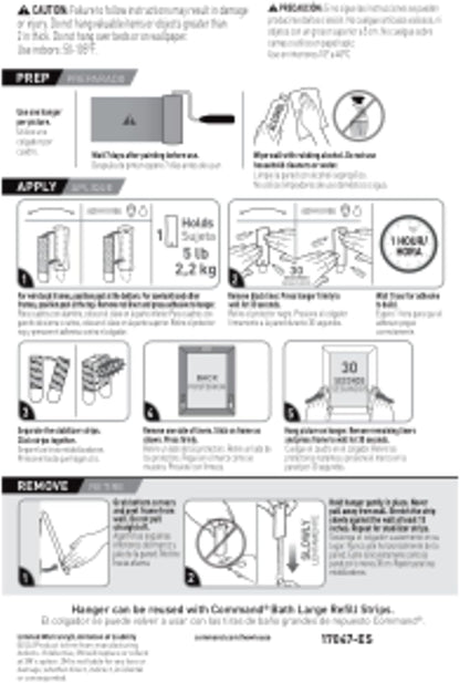 Command 5 lb Frame Hanger for Intentional Small Spaces, Residue-Free Adhesive Hanging