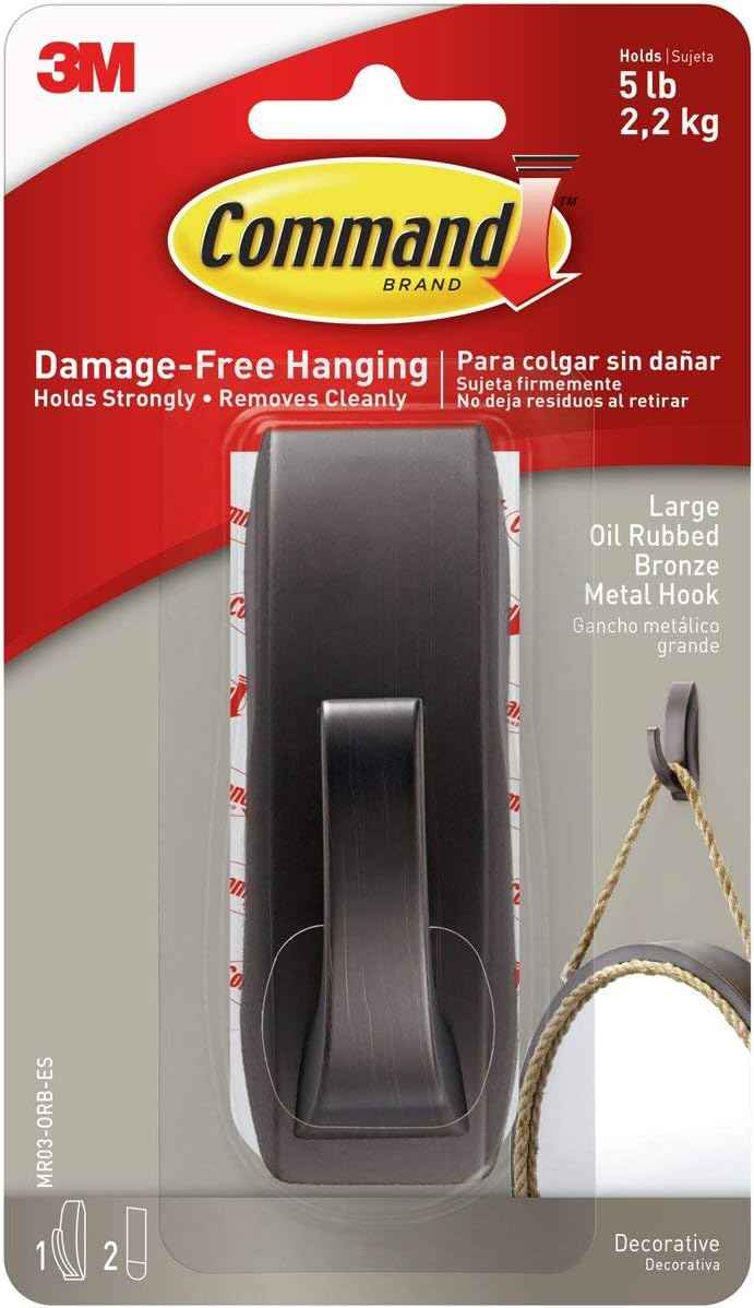 Command Modern Reflections Hook for Intentional Living and Clean-Lined Spaces, Damage-Free