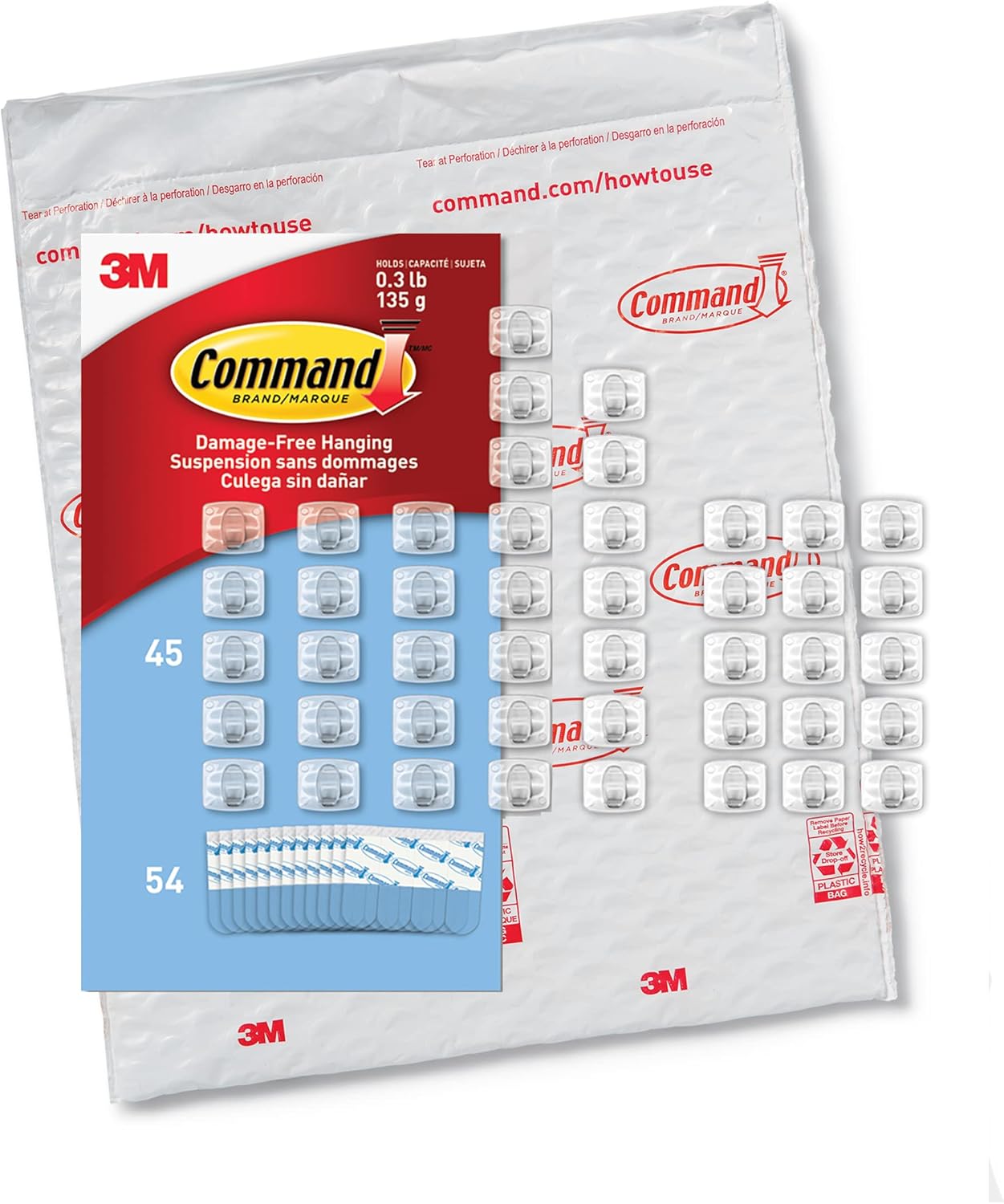 Command Clear Light Clips for Cozy Home Ambiance, No-Damage Wall Mount for Fairy Lights