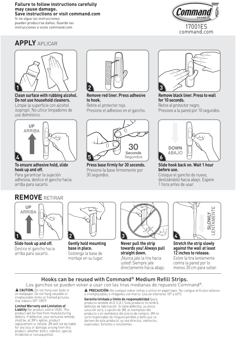 Command Medium Utility Hook Mega Pack – Practical Birthday Gift for Mom Who Loves a Clutter-Free Home