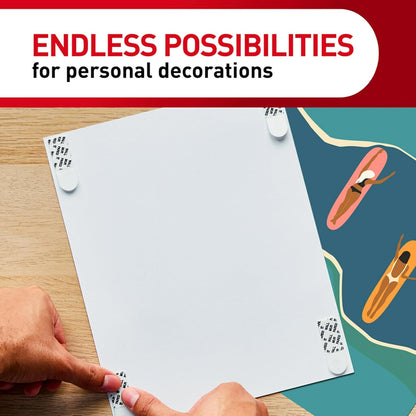 Command Poster Strips 256 Pack – Damage-Free Bedroom Wall Decor, No Tools Hanging for Posters and Prints