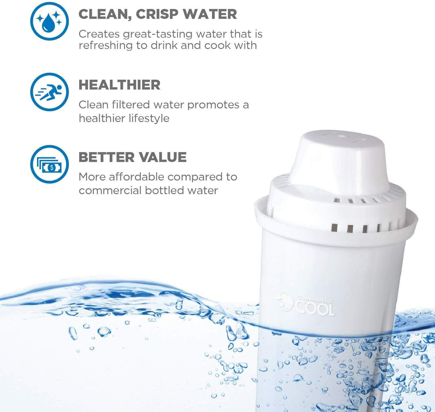 Commercial Cool Brita Pitcher Filter Replacements – Cleaner Drinking Water for Coffee, Tea, and Mindful Hydration Routines