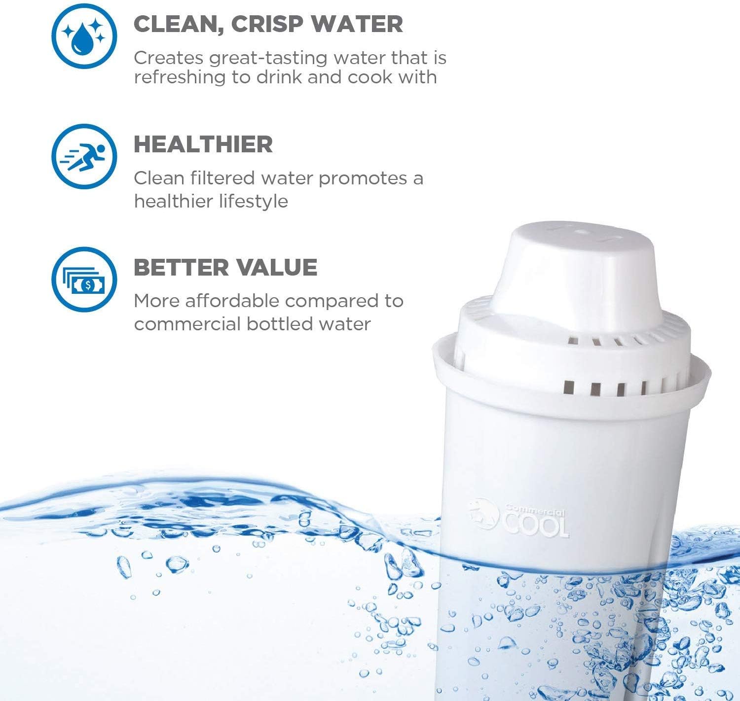 Commercial Cool Brita Pitcher Filter Replacements – Cleaner Drinking Water for Coffee, Tea, and Mindful Hydration Routines