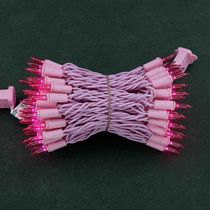 YULETIME Pink LED Lights – Thoughtful Valentine's Day Gift for Her, 33ft Cozy Bedroom String Light Set