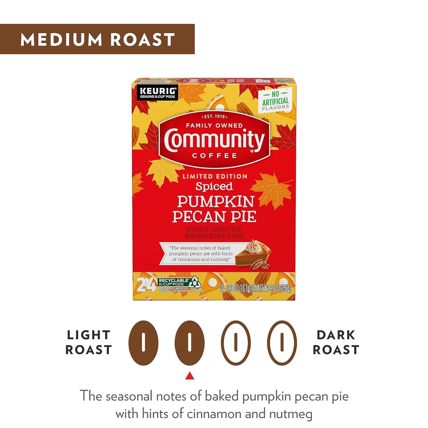 Community Coffee Toasted Hazelnut Single-Serve Pods – Home Office Focus Brew, No Measuring Cleanup Medium Roast 12 Count