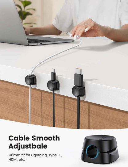Lamicall Cord Organizer – Small-Space Living Wire Management for Clean Renter-Friendly Walls, 6-Pack