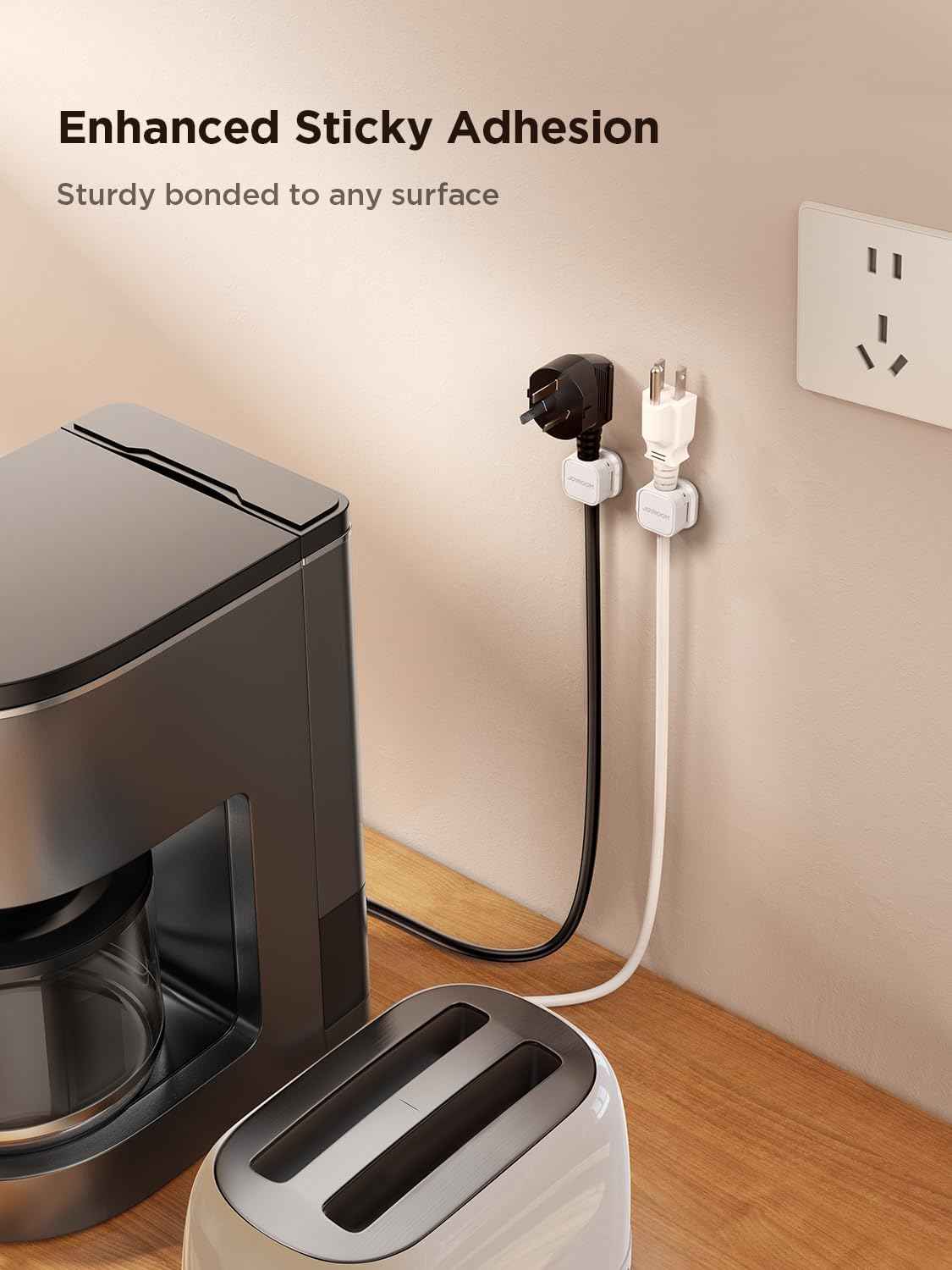 JOYROOM Magnetic Cable Clips for Living Room TV Console, Stylish Adhesive Wire Organizer