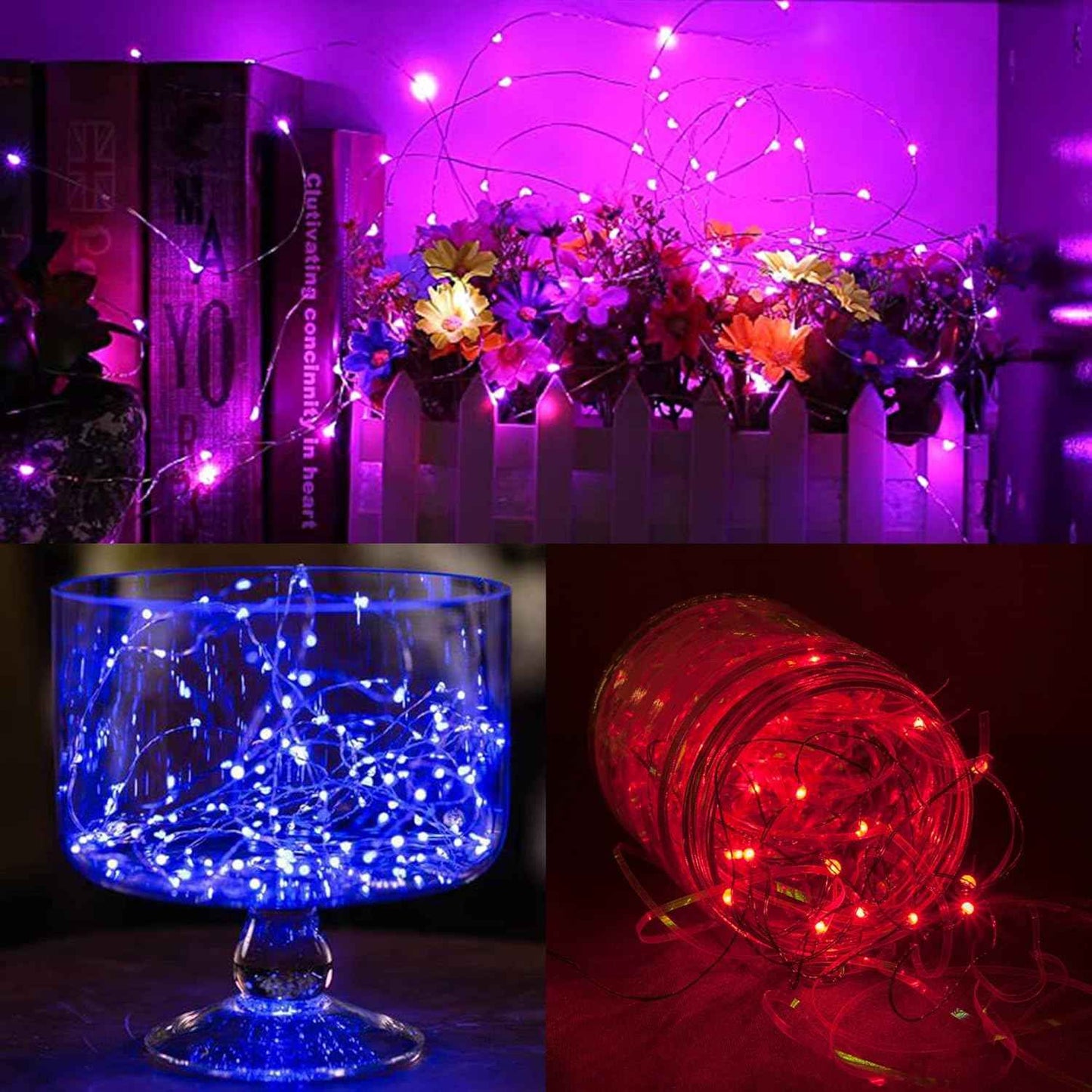 WATERGLIDE Waterproof Fairy Lights – 7 ft IPX7 String Lights for Patio Tables and Outdoor Dinner Parties, Warm White