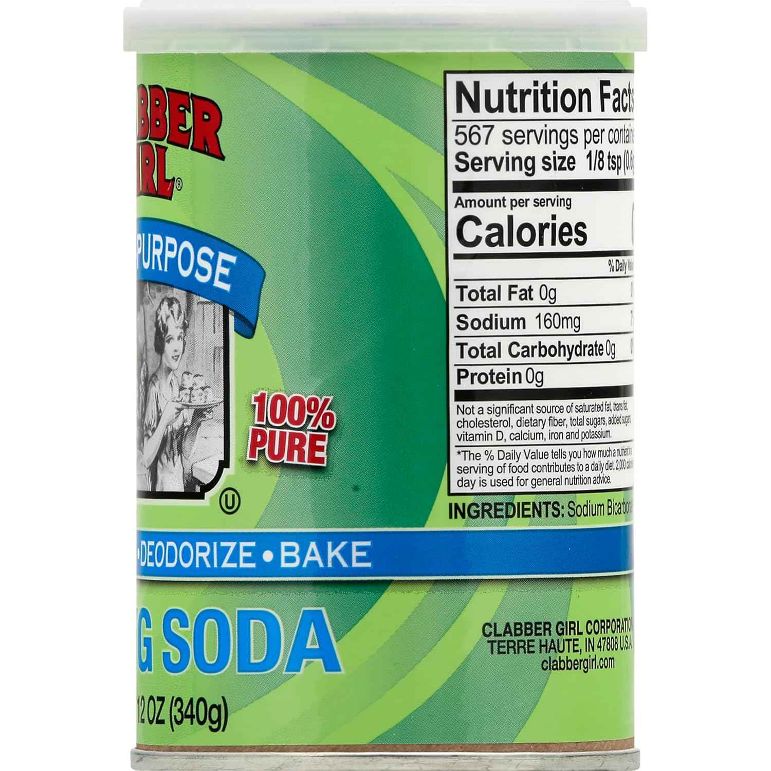Clabber Girl Pure Sodium Bicarbonate – Chemical-Free Baking and Cleaning Power