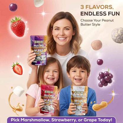 Freeze Dried PB&J Grape Candy – No Melt Travel Candy for Road Trips and Car Snacking 2oz
