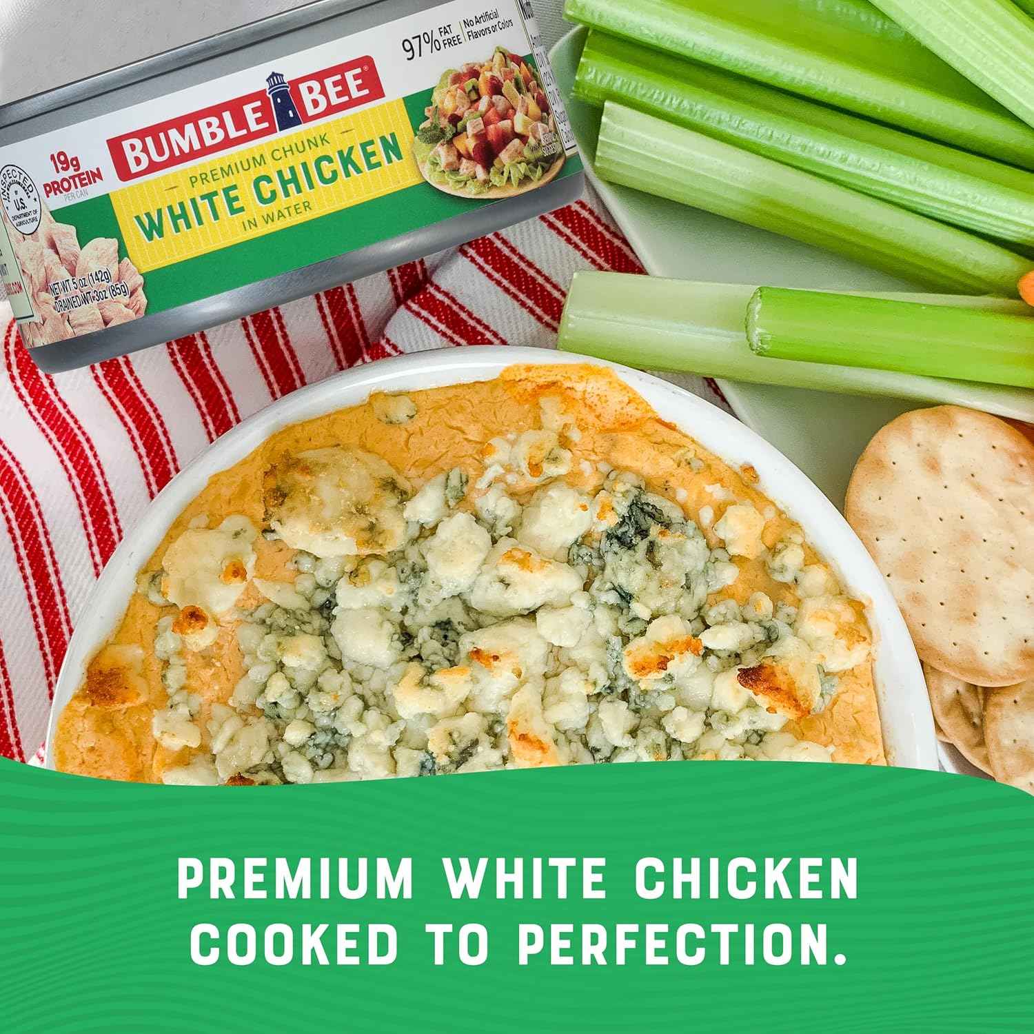 Bumble Bee Premium White Chicken Chunk in Water 5 oz Can – Single-Ingredient Protein for Clutter-Free Pantries