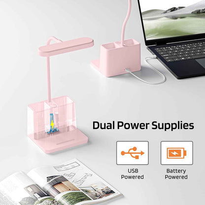 AXX Cute Desk Lamp Pink – Aesthetic Bedroom Decor for Teen Girls, Kawaii LED Light for Cozy Corner Styling