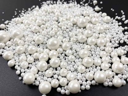 Sweet Sprinklez Glossy Pearl Sprinkles Elegant Cake Counter Topper for Café Display and Home Dessert Styling, 4.2oz
