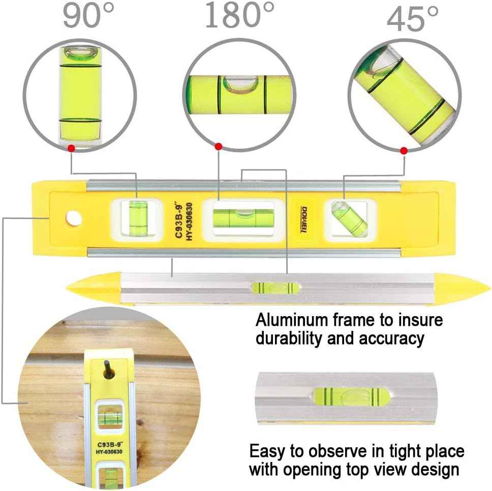 DOWELL Pocket Box Level Magnetic – Straight Lines for Gallery Walls, Hallways, and Bedside Art