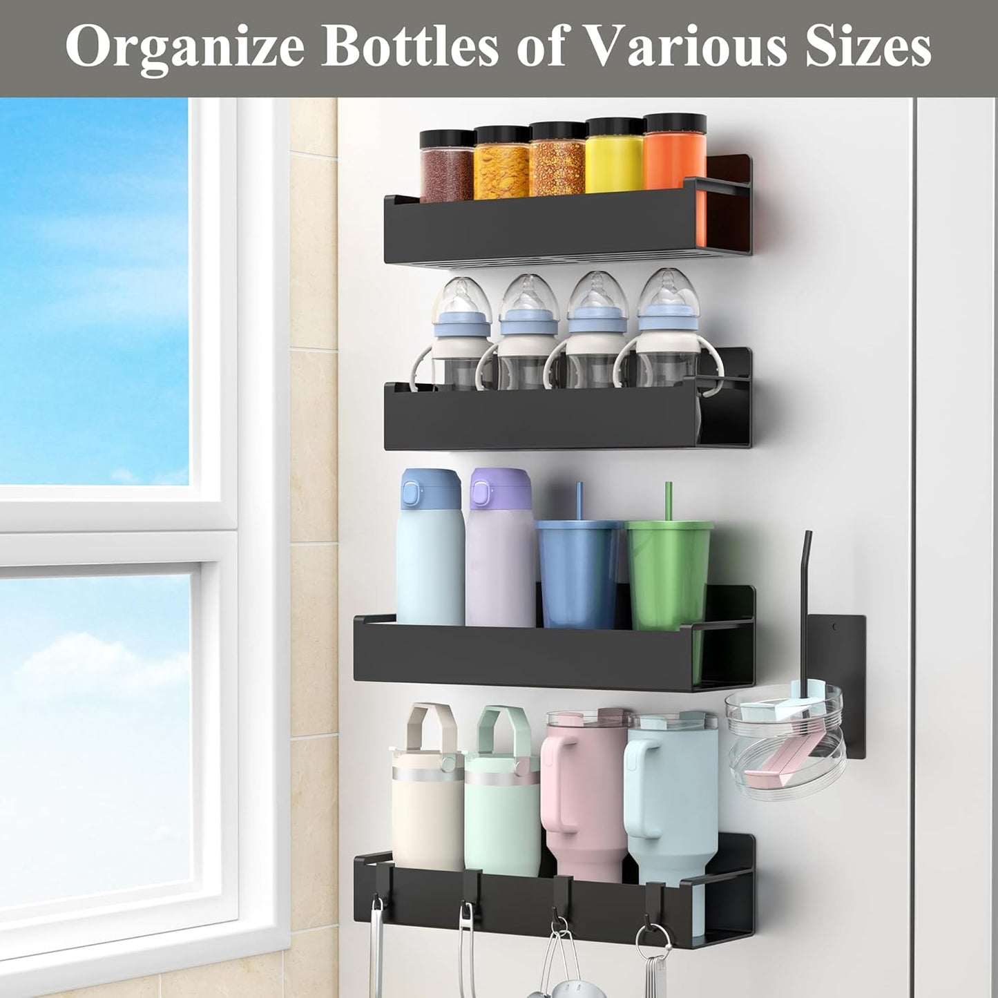 compact dimensions (12.36 x 5.47 x 4.88 in) designed to fit standard fridge side panels