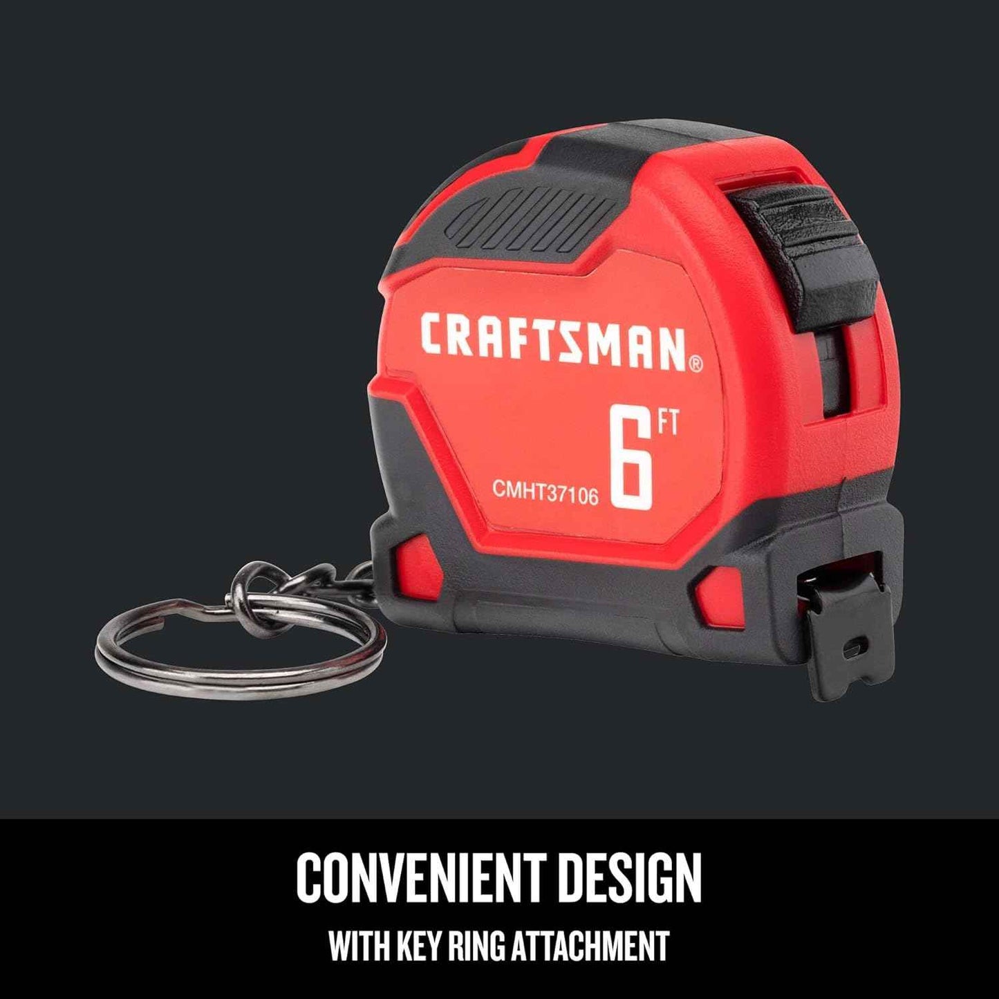 CRAFTSMAN Mini Tape Measure – Truck Dashboard Backup for Contractors, 6 FT Keychain Ready