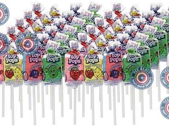 Top Pops Taffy Pops, 48 Pack – Holiday Treat Pack for Easter Basket Candy Filler