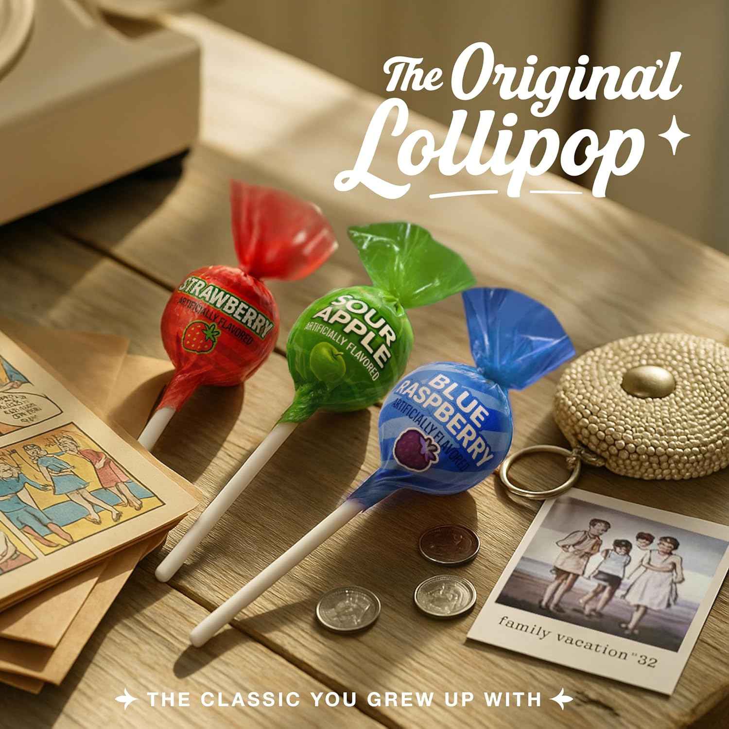 Original Lollipops Mix – 65 Count Candy Gift Bag for Birthday Party Hosts, Assorted Fruity Lollipops Individually Wrapped