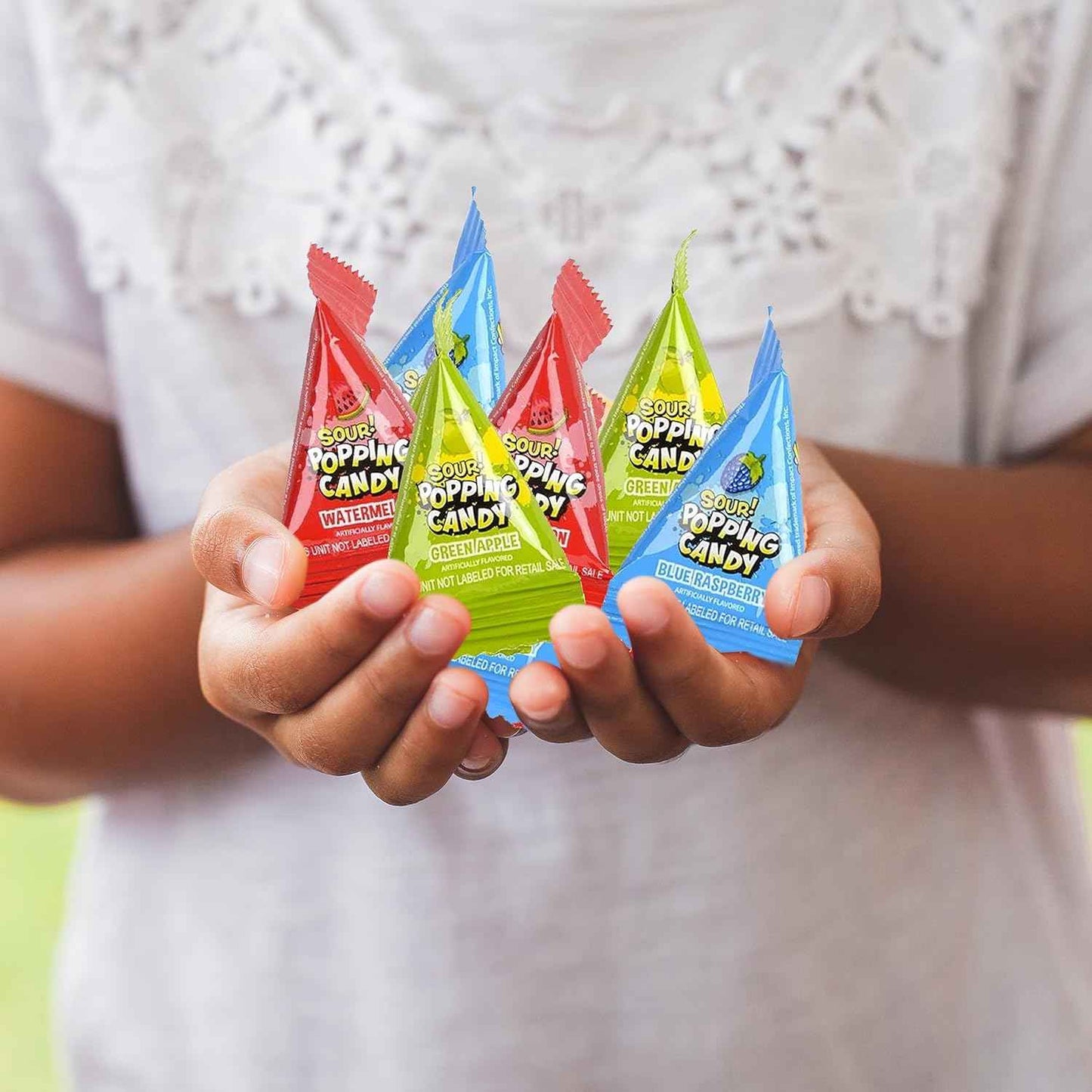 Sour Popping Rocks - Stocking Stuffer and Small Novelty Gift for Kids - 40 Count Bag of Individually Wrapped Sour Popping Candy Pouches