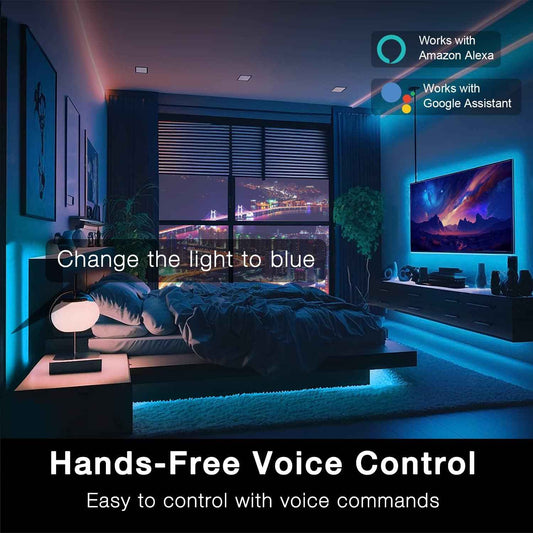 DAYBETTER WiFi LED Strip Lights – Behind TV Backlight & Shelf Accent Lighting, Alexa Compatible RGB Decor