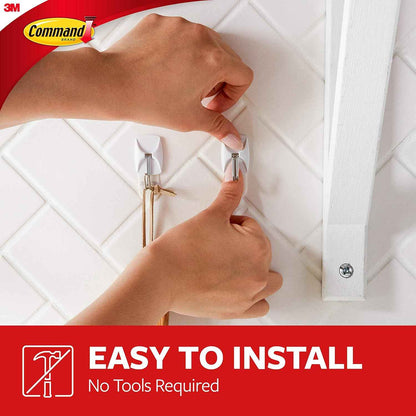 Command Small Wire Toggle Hooks for Less-Is-More Home Styling, Reusable Damage-Free Hooks for Uncluttered Bedroom and Entryway