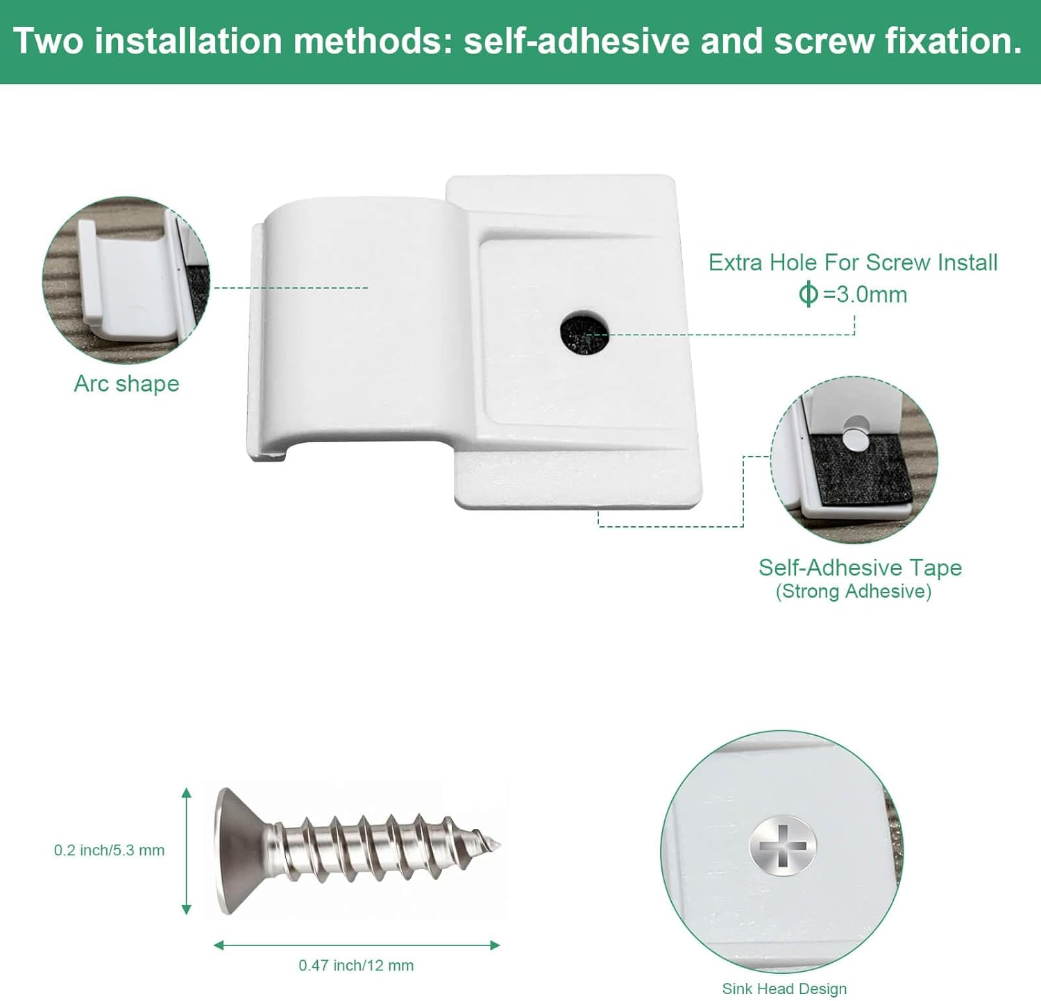 compatible with 0.31-0.47 inch (8-10mm) wide waterproof and non-waterproof strips