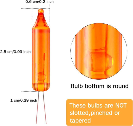 Lumifye Glow Child Safe Mini Replacement Bulbs – 2.5V Low Voltage Incandescent Christmas Light Refills for Kids Bedroom Tree and Stair Railing Decor