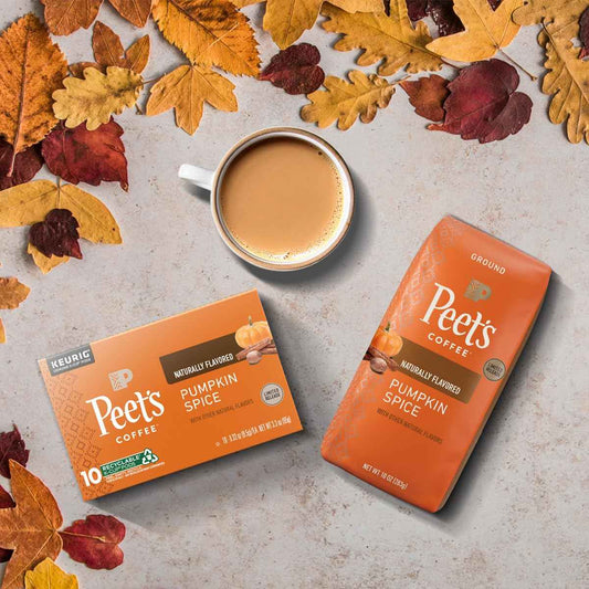 Peet's Coffee Pumpkin Spice K-Cup Pods – Smooth Morning Pick-Me-Up for the Home Office, 10 Count Keurig