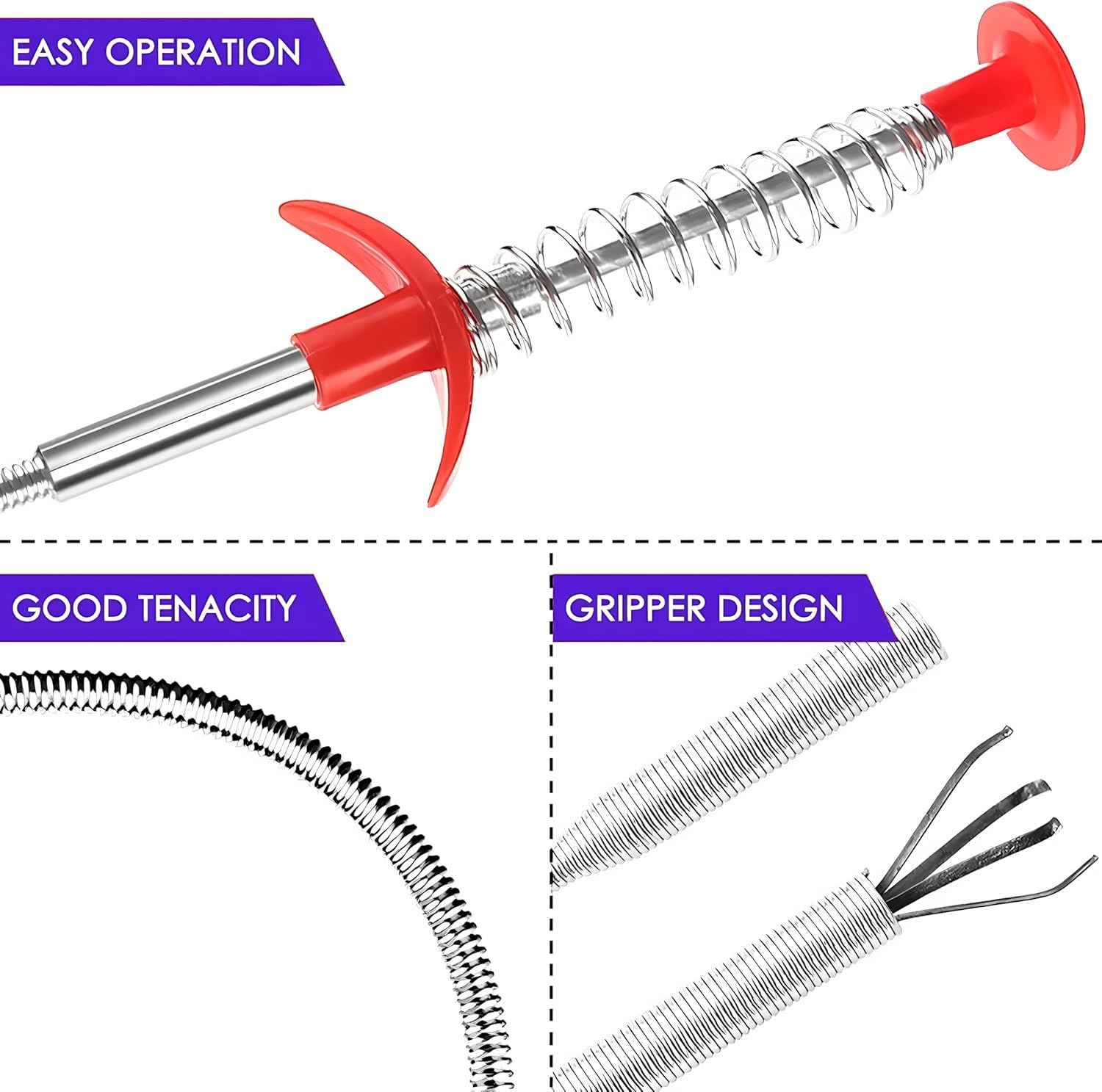 DrainWorx Drain Clog Remover – Flameless, Toxin-Free Bathroom and Kitchen Drain Tool