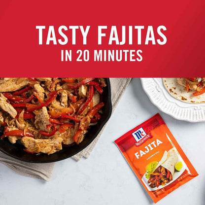 McCormick Fajita Seasoning Mix – Family Kitchen Staple for 20-Minute Weeknight Chicken and Steak Fajitas