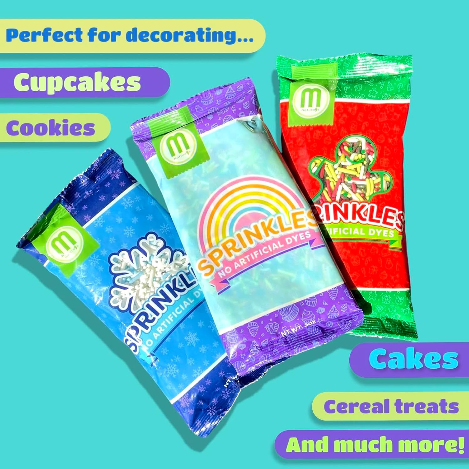 compatible with cookies, cupcakes, cakes, caramel apples, brownies, and gingerbread houses