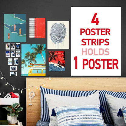 Command Poster Strips 256 Pack – Damage-Free Bedroom Wall Decor, No Tools Hanging for Posters and Prints
