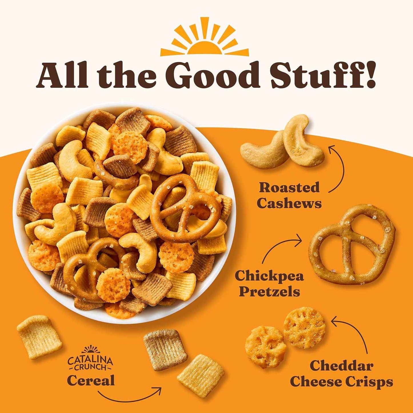 Catalina Crunch Cheddar Snack Mix – Low-Carb Wellness Pantry Staple for Blood Sugar Balance, 1g Sugar