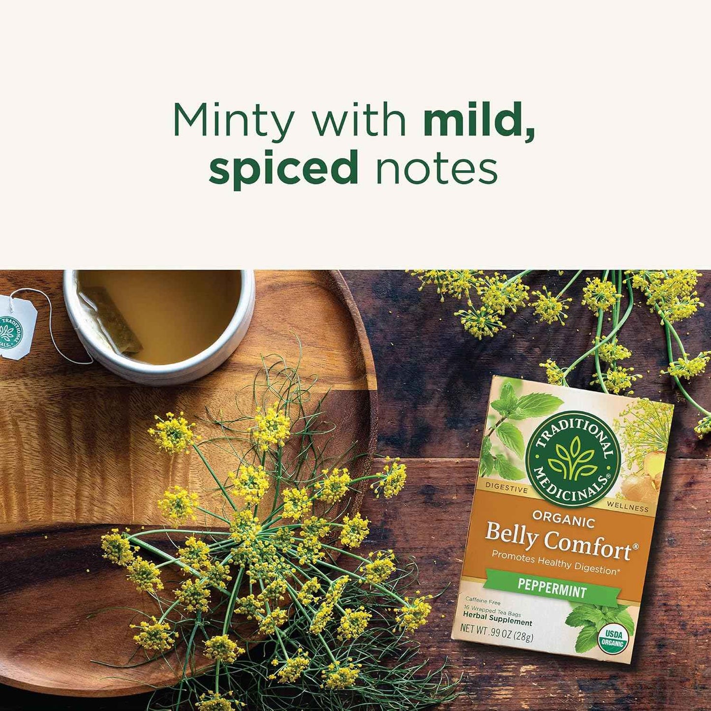 Traditional Medicinals Organic Belly Comfort Peppermint Tea – Clean-Label Pantry Staple for Intentional Kitchens
