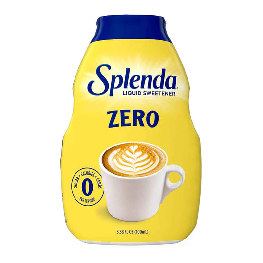 Splenda Liquid Zero Calorie Sweetener Drops – Office Desk Essential for Focused Workday Coffee and Tea