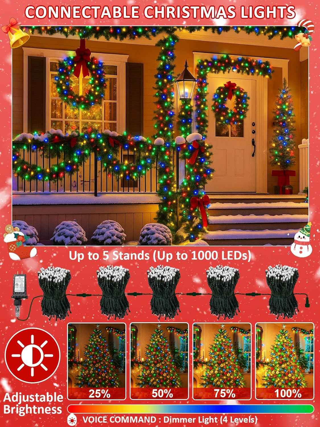 Cici Voice Controlled Christmas Lights – Thoughtful Housewarming Gift for Tech Lovers, No App Required
