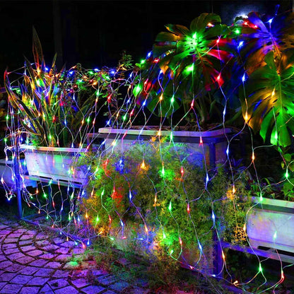 FUNPENY Christmas Mesh Lights – 8 Mode Ambient Decor for Bedroom Window, Staircase and Indoor Tree